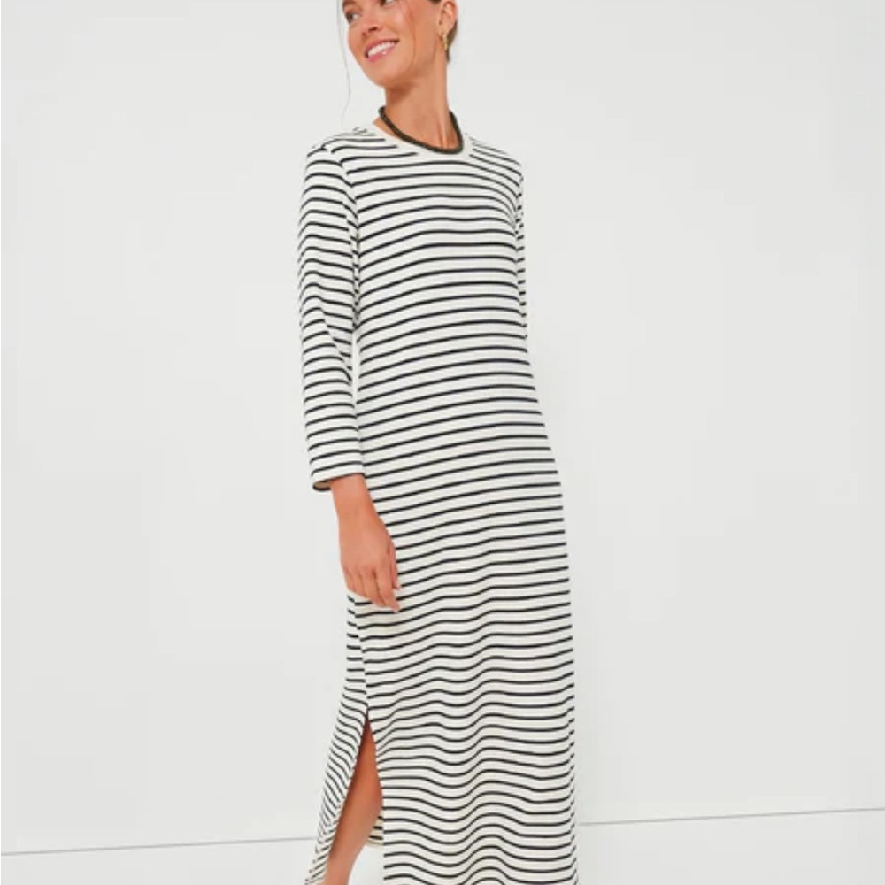 Tuckernuck Pomander Place Navy Stripe Gio Maxi Dress